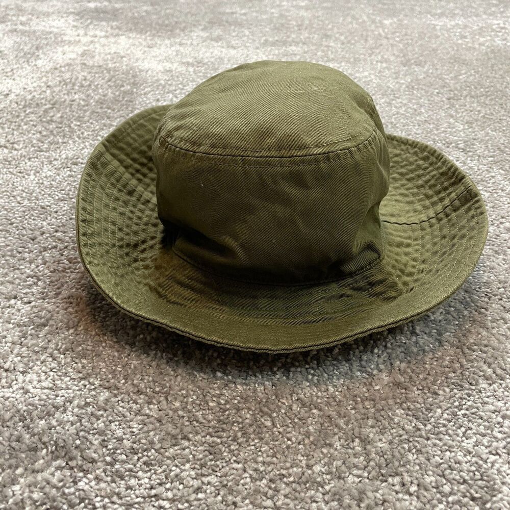 Universal Thread Bucket Hat Adult One Size Army Green Adjustable Tie Cotton Cap